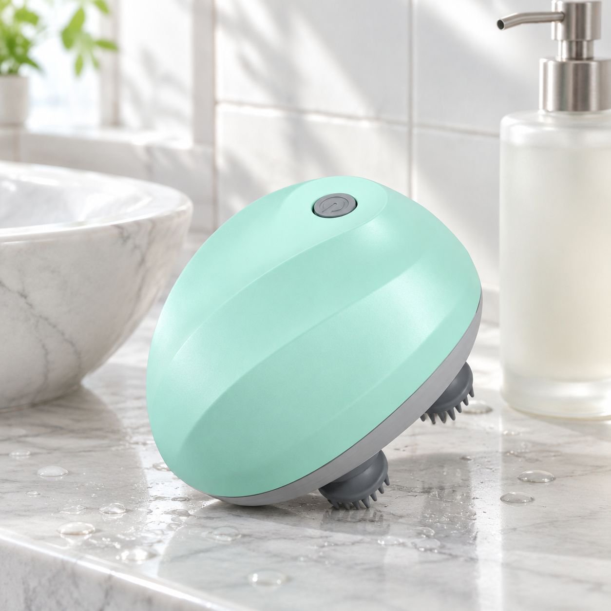 Mini-Smart-Kopfmassagegerät, elektrisches, wasserdichtes Massagegerät, Physiotherapie, Kneten, Haush