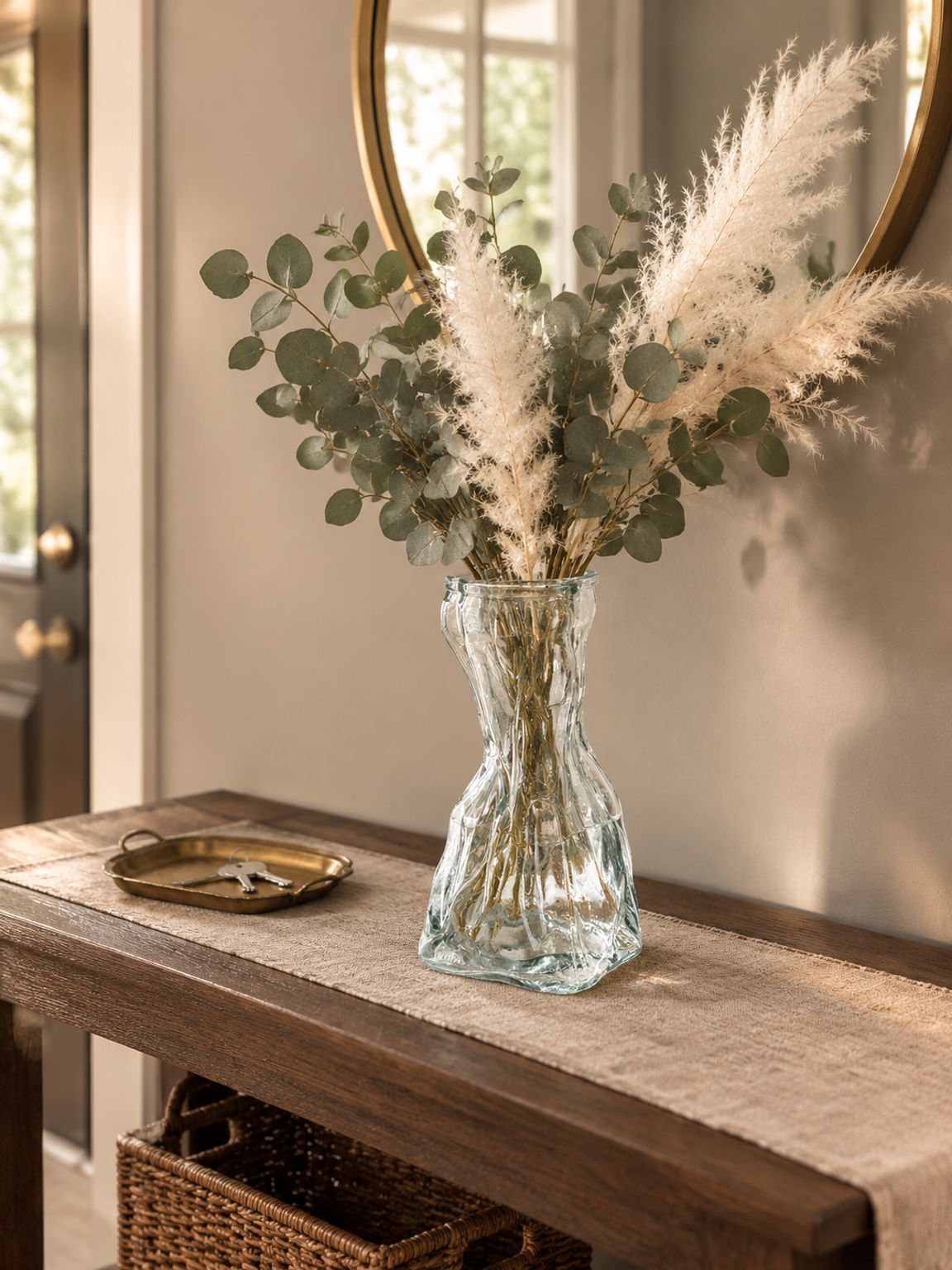 Elegant transparent vase with contemporary design