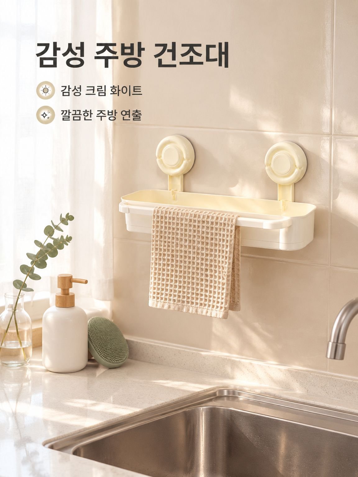 다기능 흡착식 행주 건조대