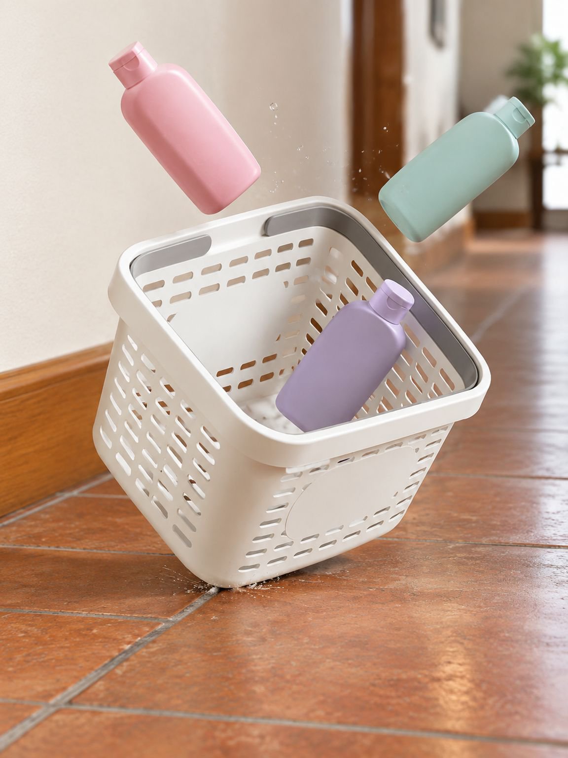 Cesta organizadora de plástico resistente para oficina
