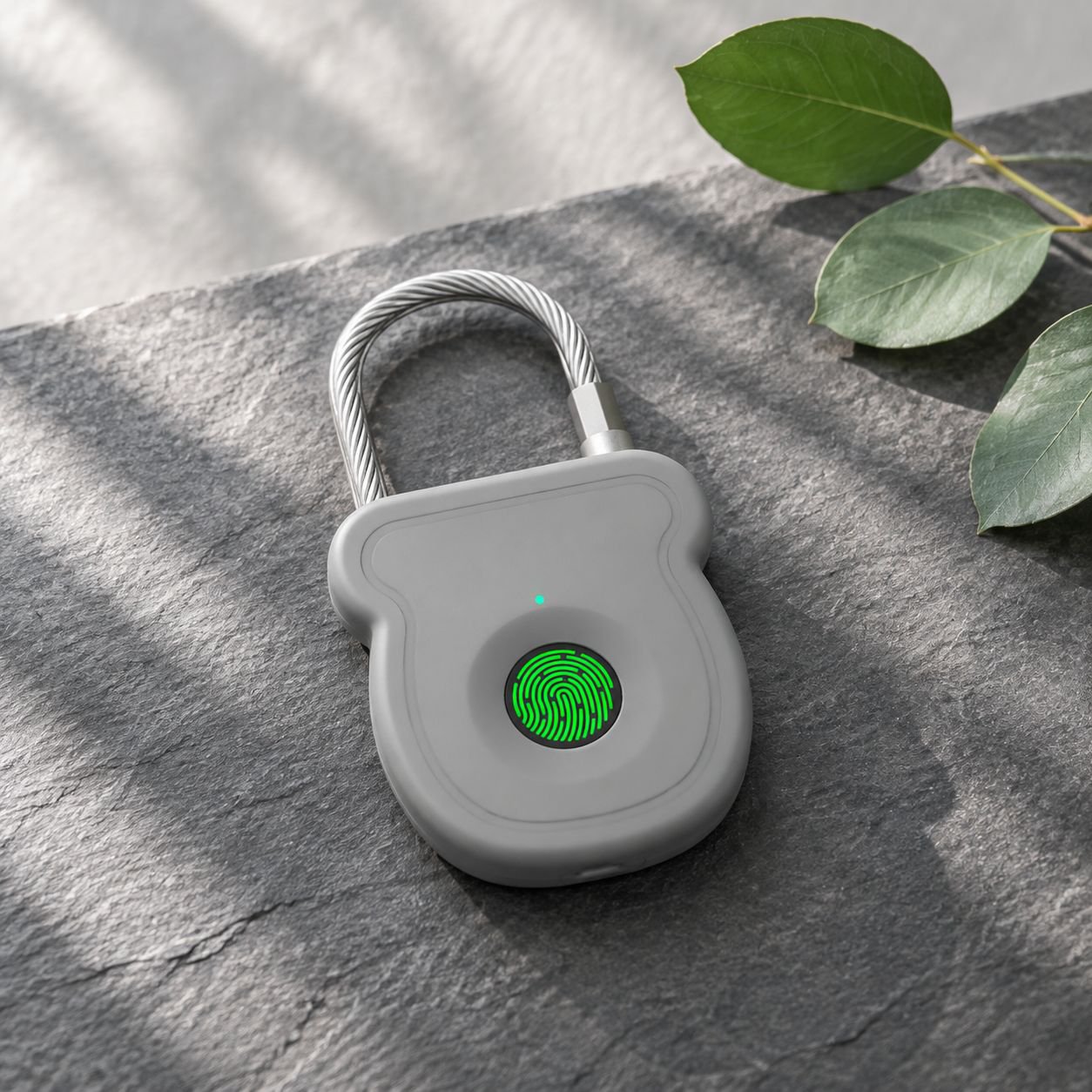スマート指紋南京錠 アウトドア用荷物指紋ロック ステンレススチールドアキャビネット南京錠 金融バックパック指紋南京錠