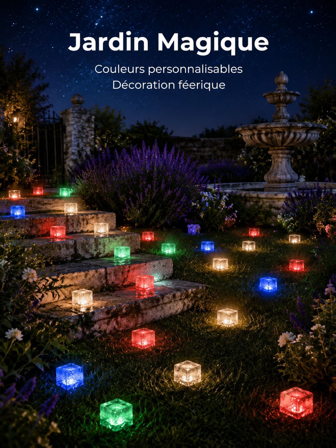 Lampe solaire LED résistante aux intempéries pour décoration extérieure