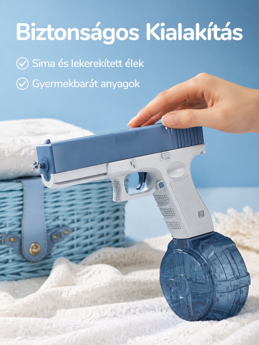 Színes és vidám dizájnú vízipisztoly