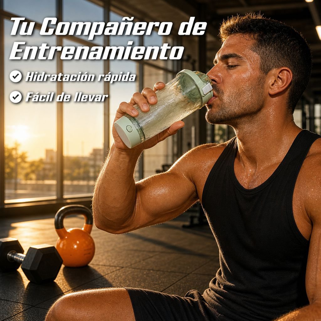 Taza automática mezcladora de café deportiva, botella portátil para fitness
