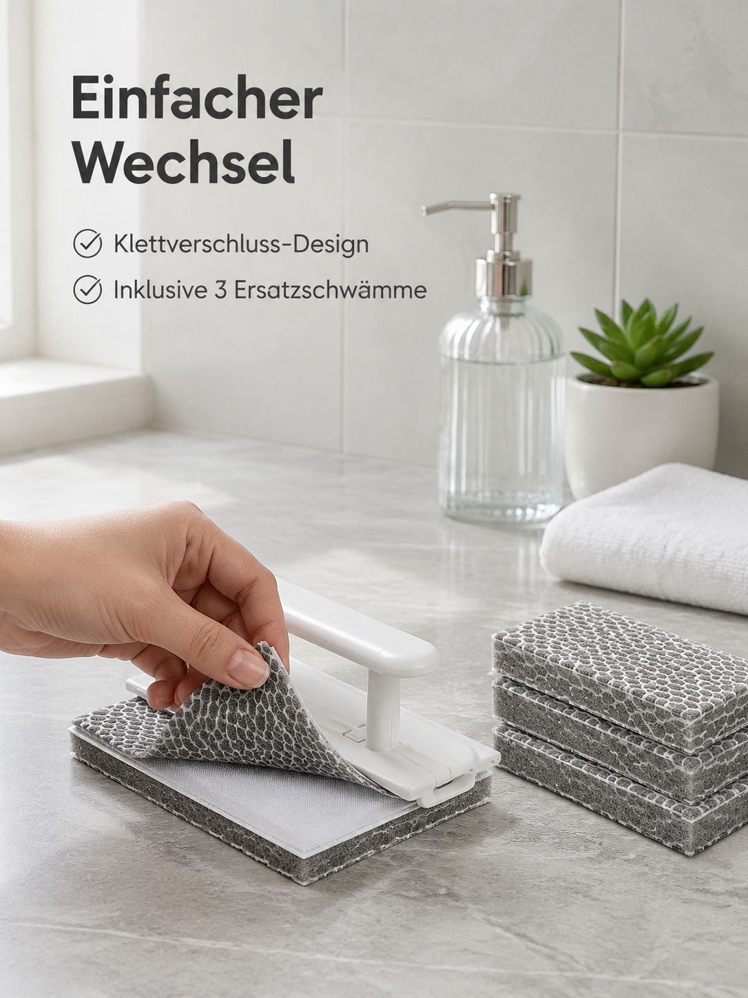 Klappbare Fensterfugenreinigungsbürste