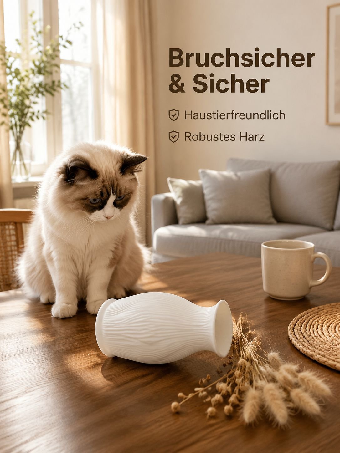 Verkaufsschlager Französische Kunststoffvase mit Farbverlauf Vintage-Kunstblumenvase