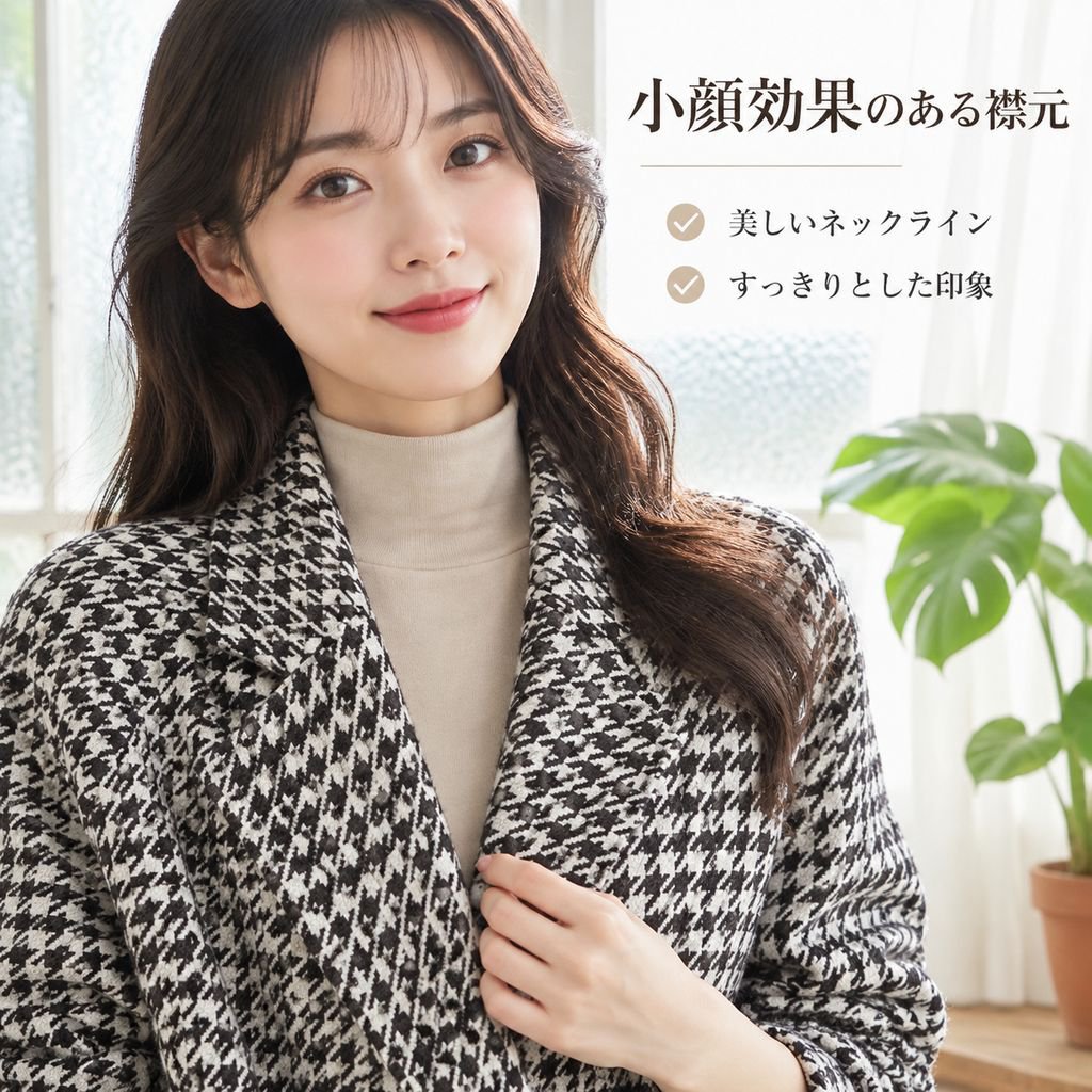 レディース チェスターコート 千鳥格子 テーラード ウール混 ミドル丈 ゆったり 秋冬 アウター
