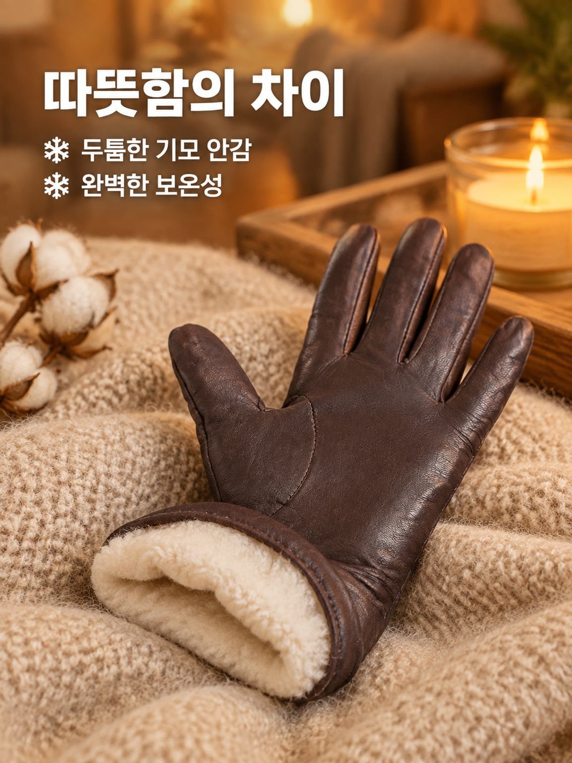 여성 정품 양가죽 가을겨울 기모 방한 장갑