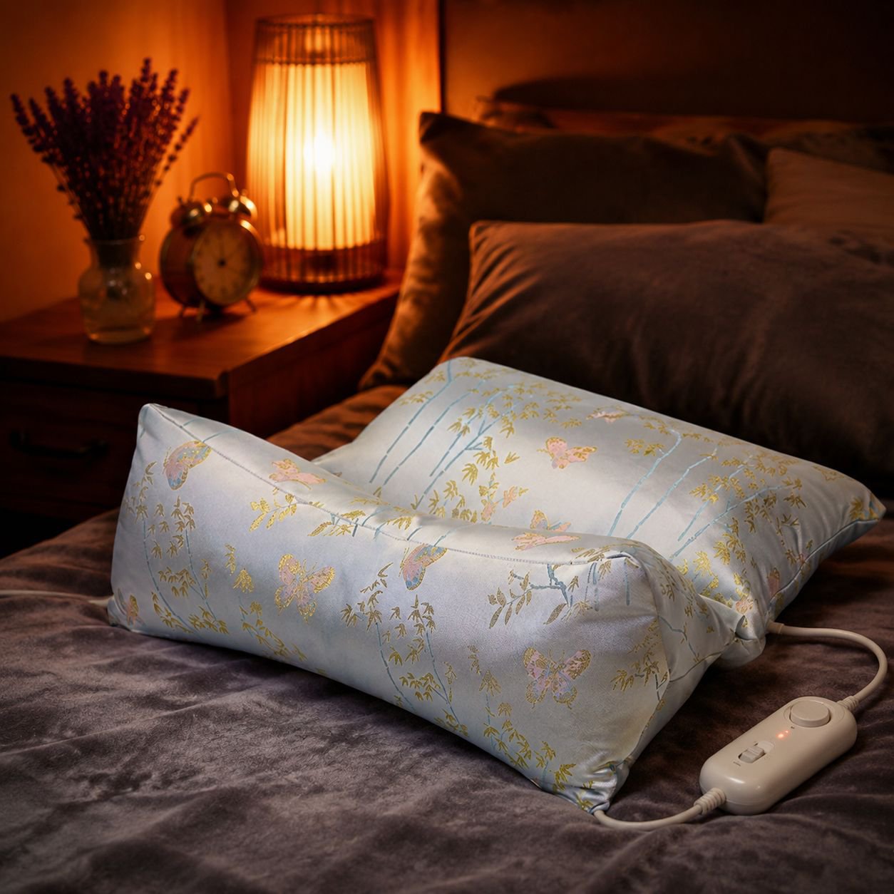 Adult Herbal Sleep Aid Detachable Electric Heated Cervical Pillow
