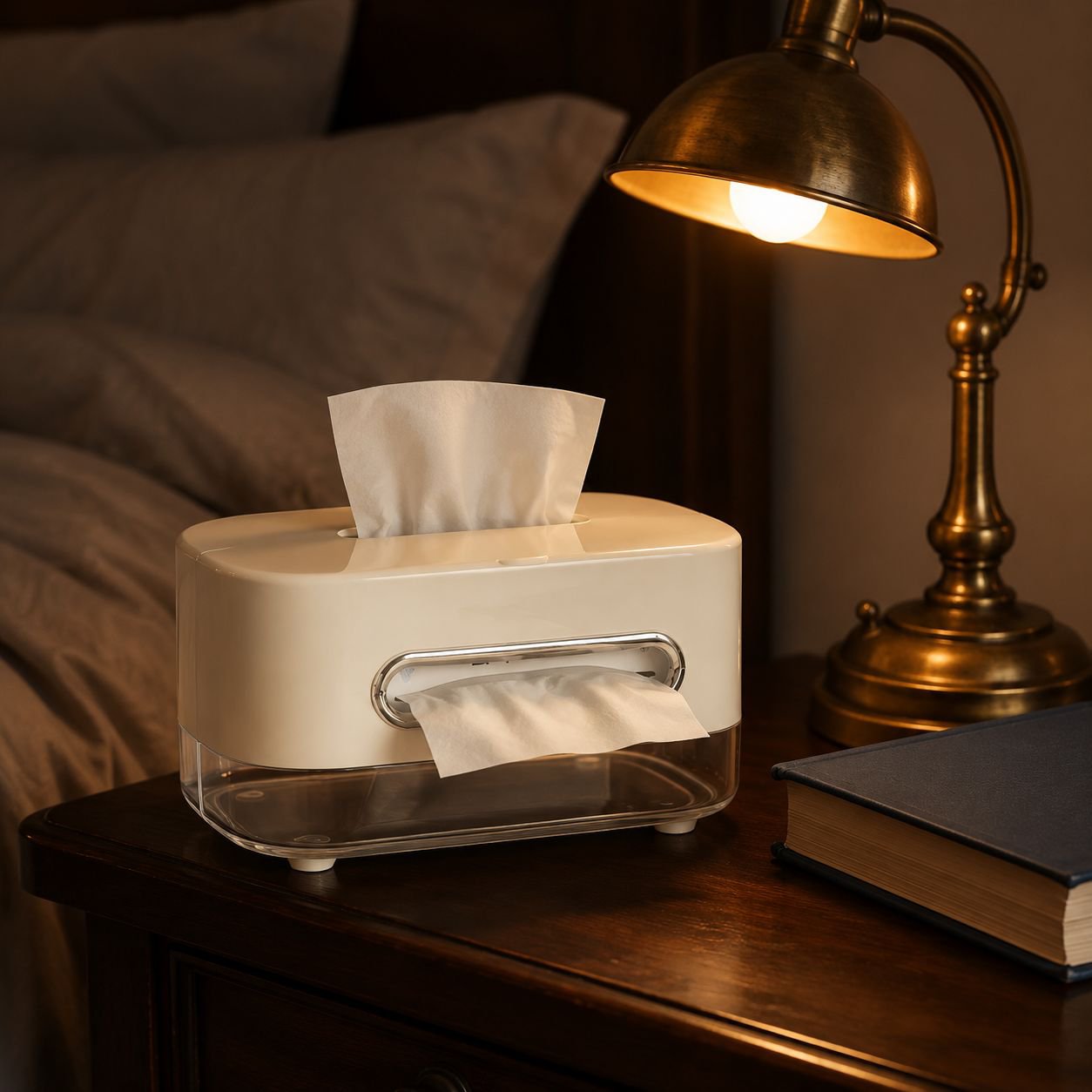 Double-layer tissue organizer for home aquariums
