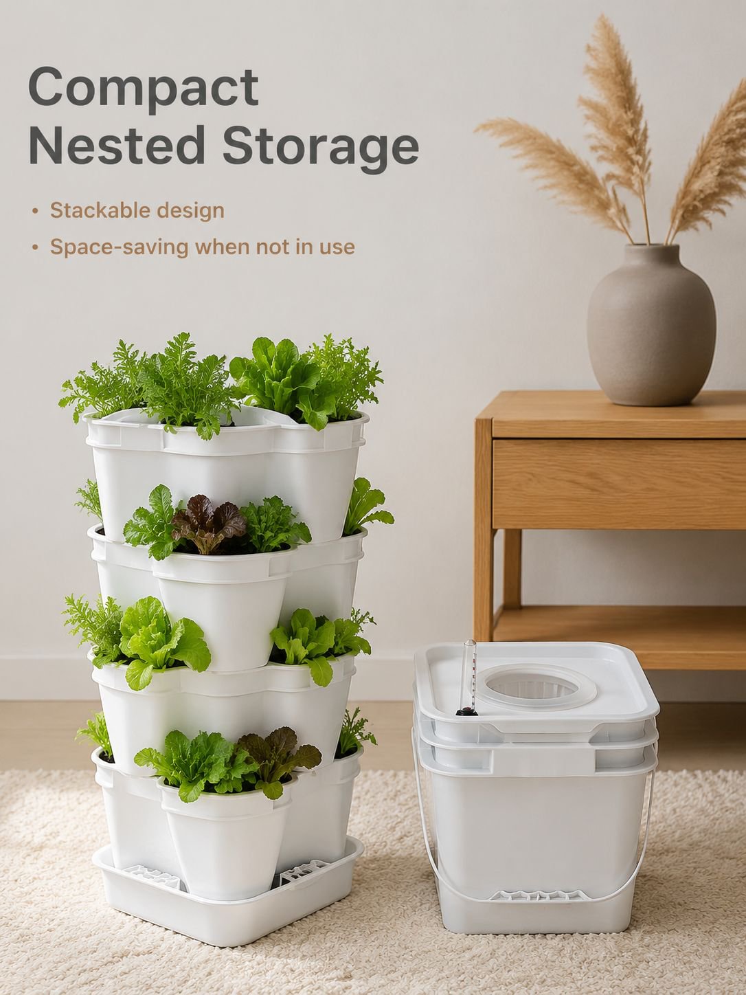 Hydroponic planter for home vegetable and herb growth
