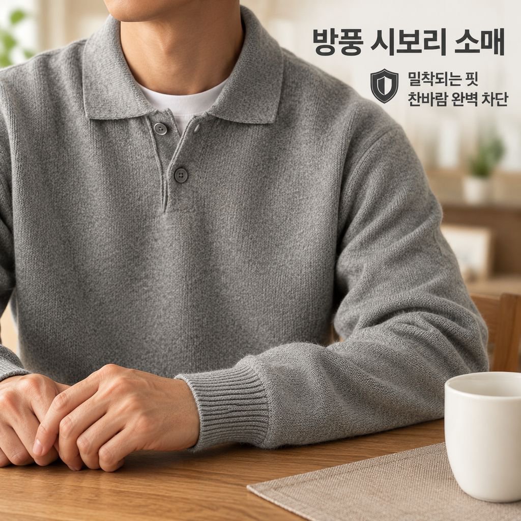 남성 F/W 루즈핏 카라 폴로넥 무지 니트 스웨터