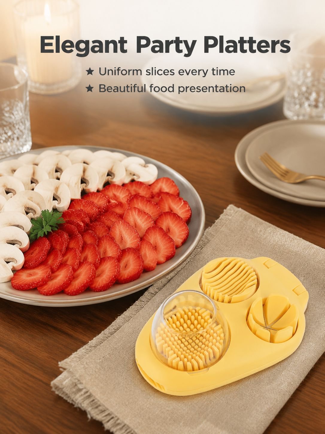 Multifunctional egg cutter suitable for home kitchens