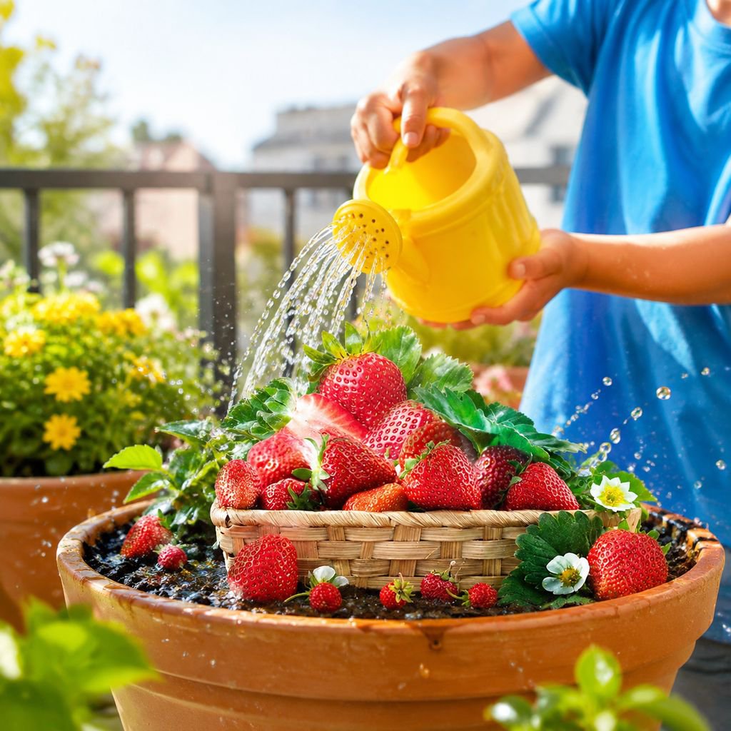 Potted Strawberry Seeds Four Seasons Farmhouse Cream Fruit Potted Indoor Planting