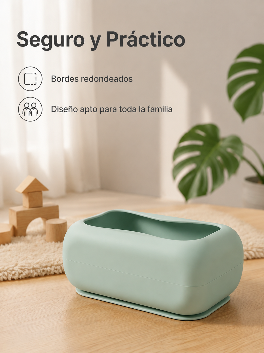 Portapañuelos de silicona multiusos con ventosa