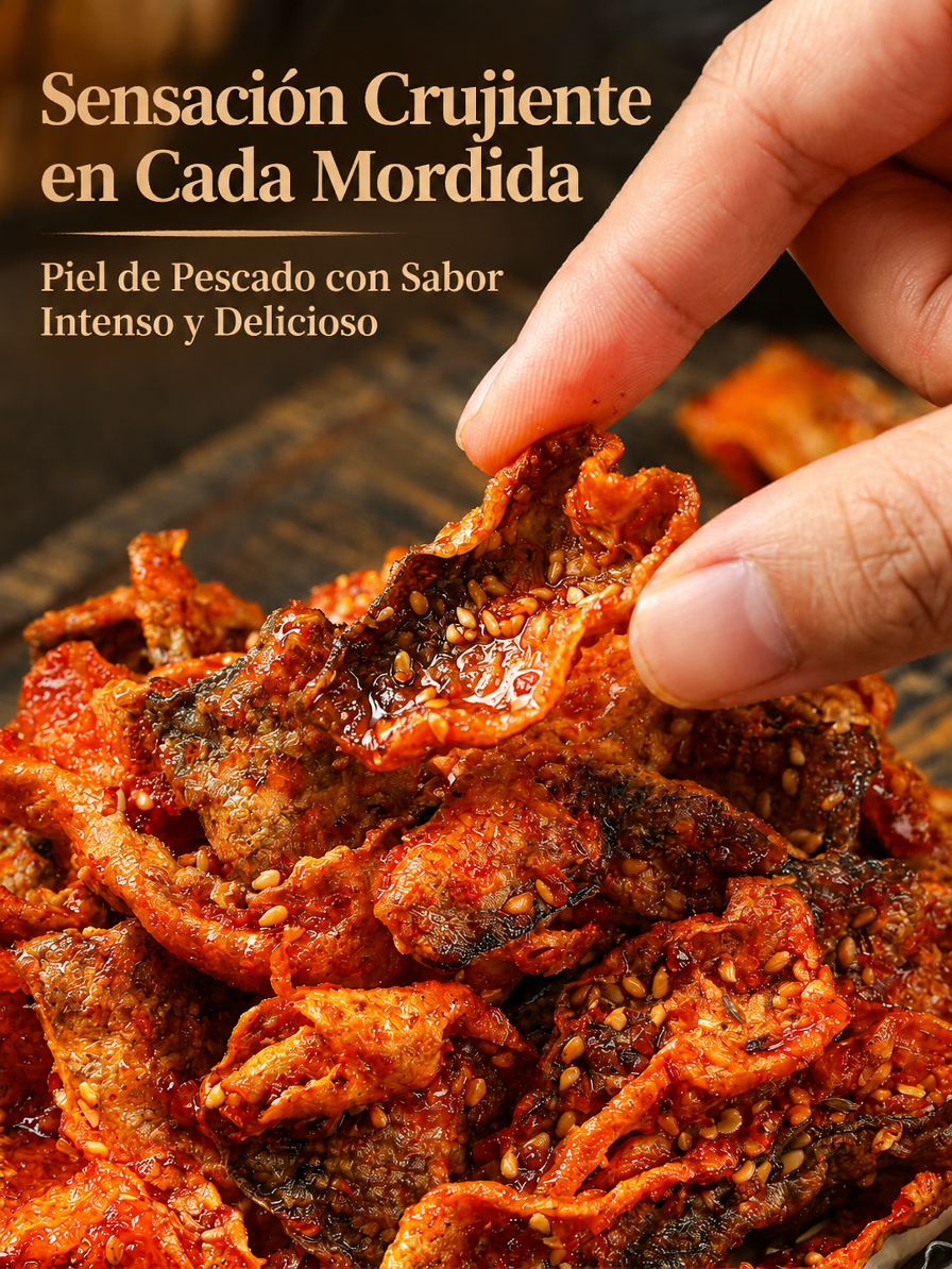 Piel de bacalao como snack saludable