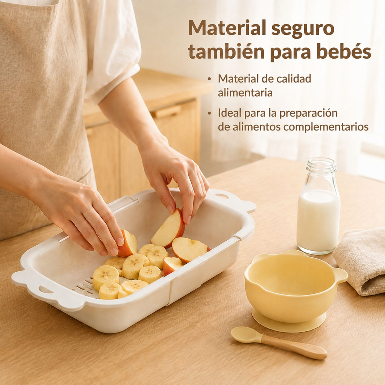 Bol Extensible y Lavable de Silicona Grado Alimentario Color Dopamina
