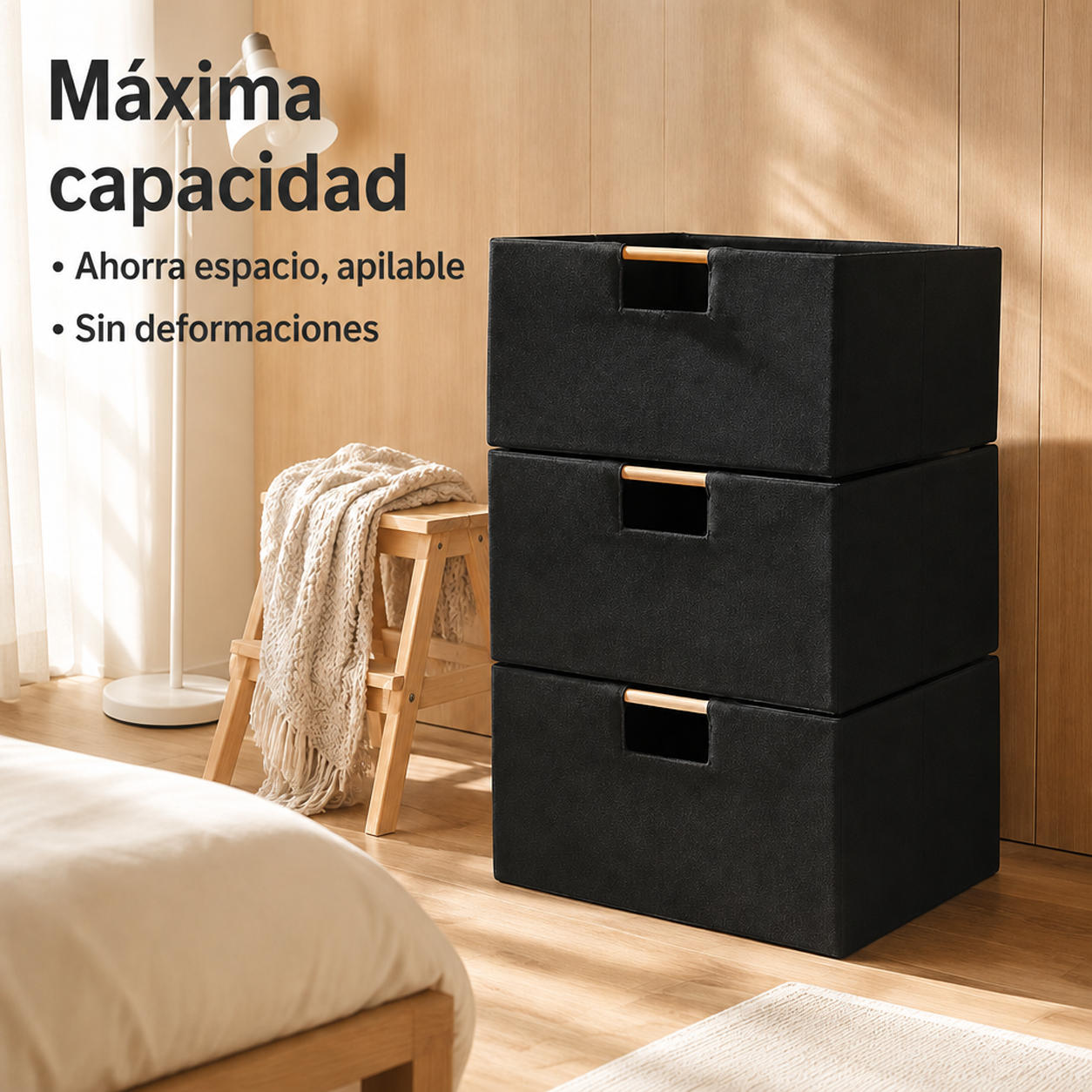 Caja organizadora de tela para el hogar