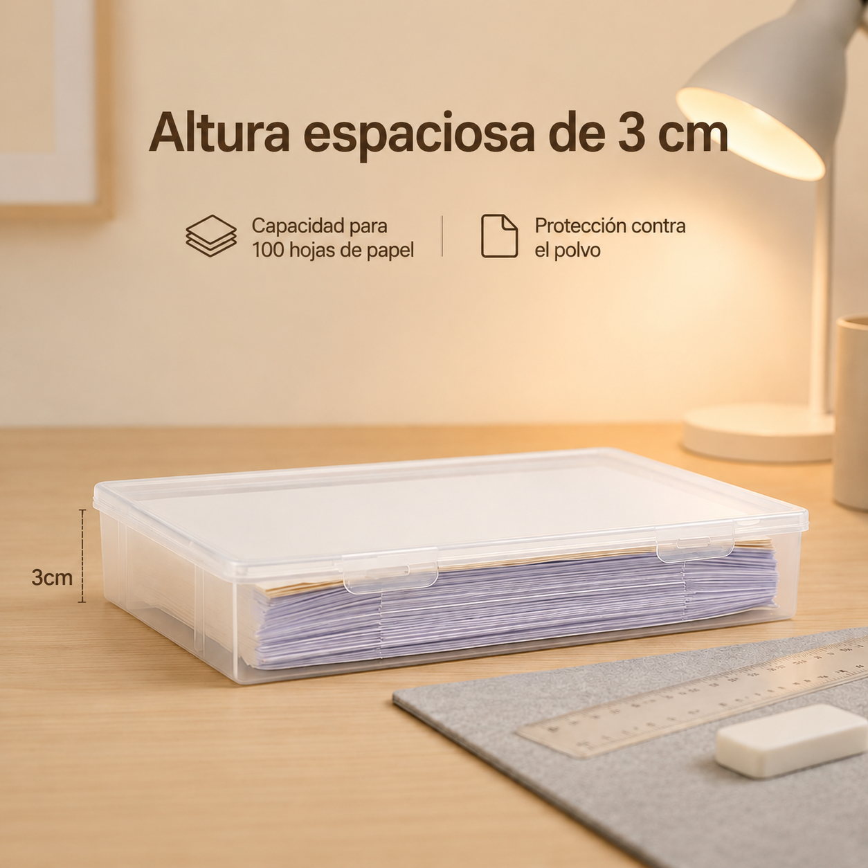 Caja organizadora transparente multifuncional