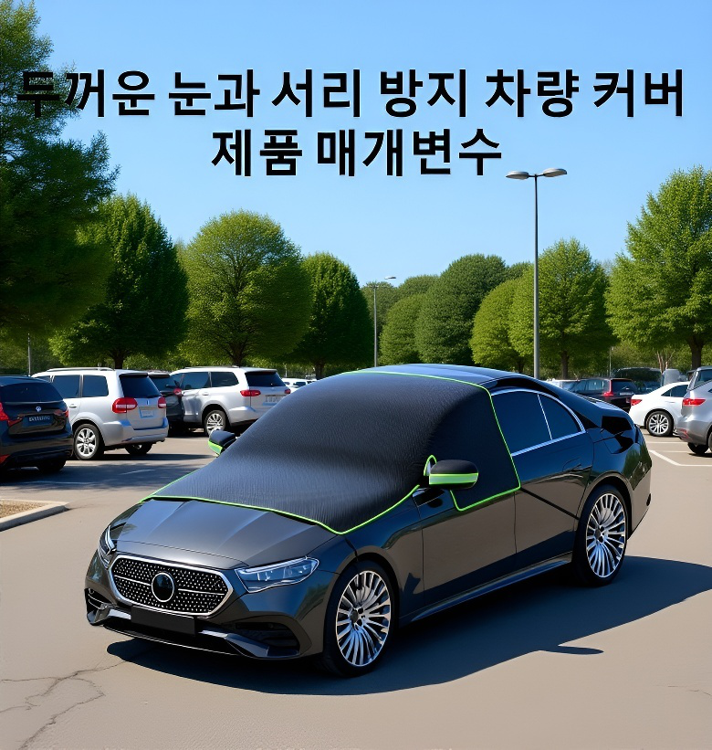 자동차 창문에 부착된 자석형 눈가림막