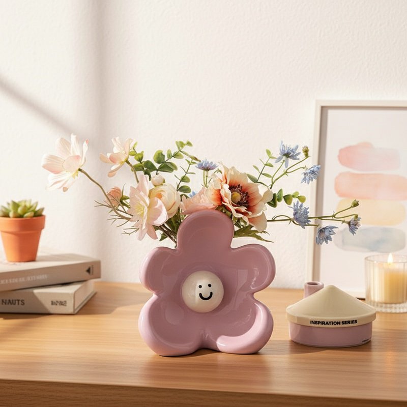 Creative Smiling Ceramic Vase