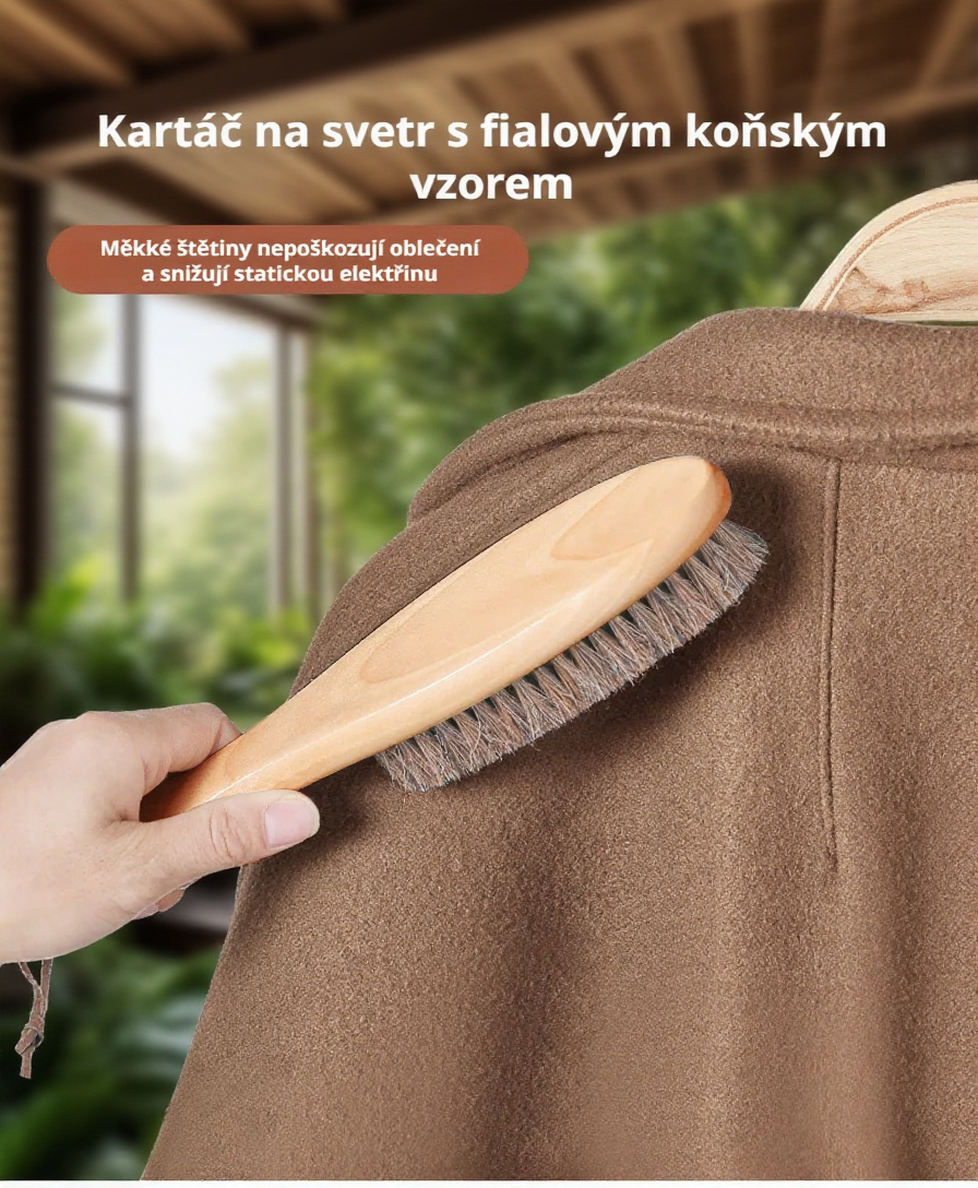 Kartáč na odstranění žmolků z kašmíru