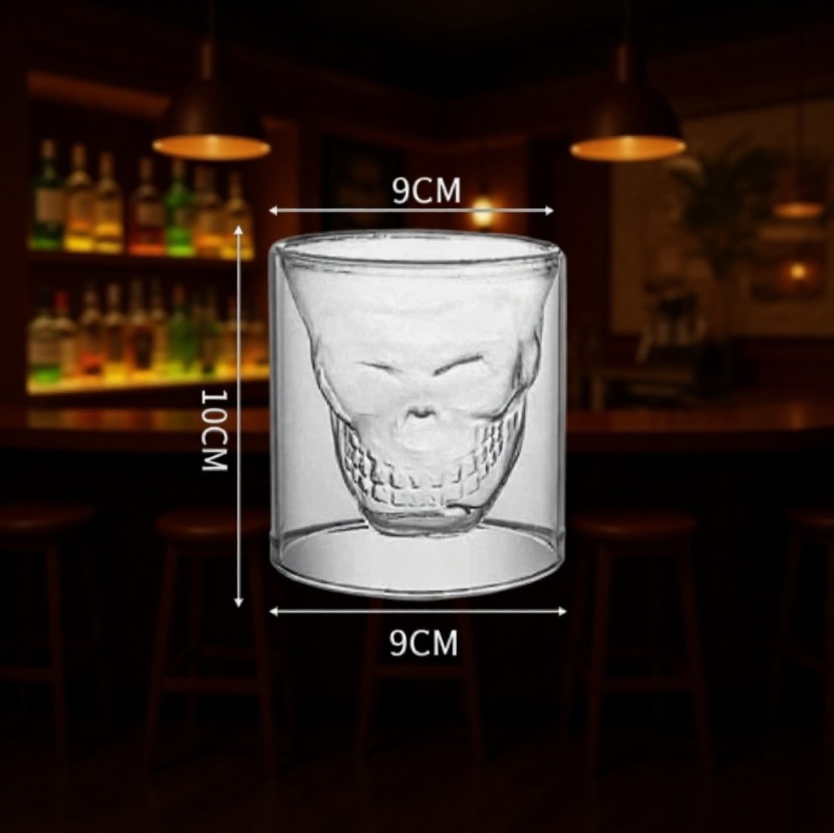 Doppelwandiges transparentes Glas