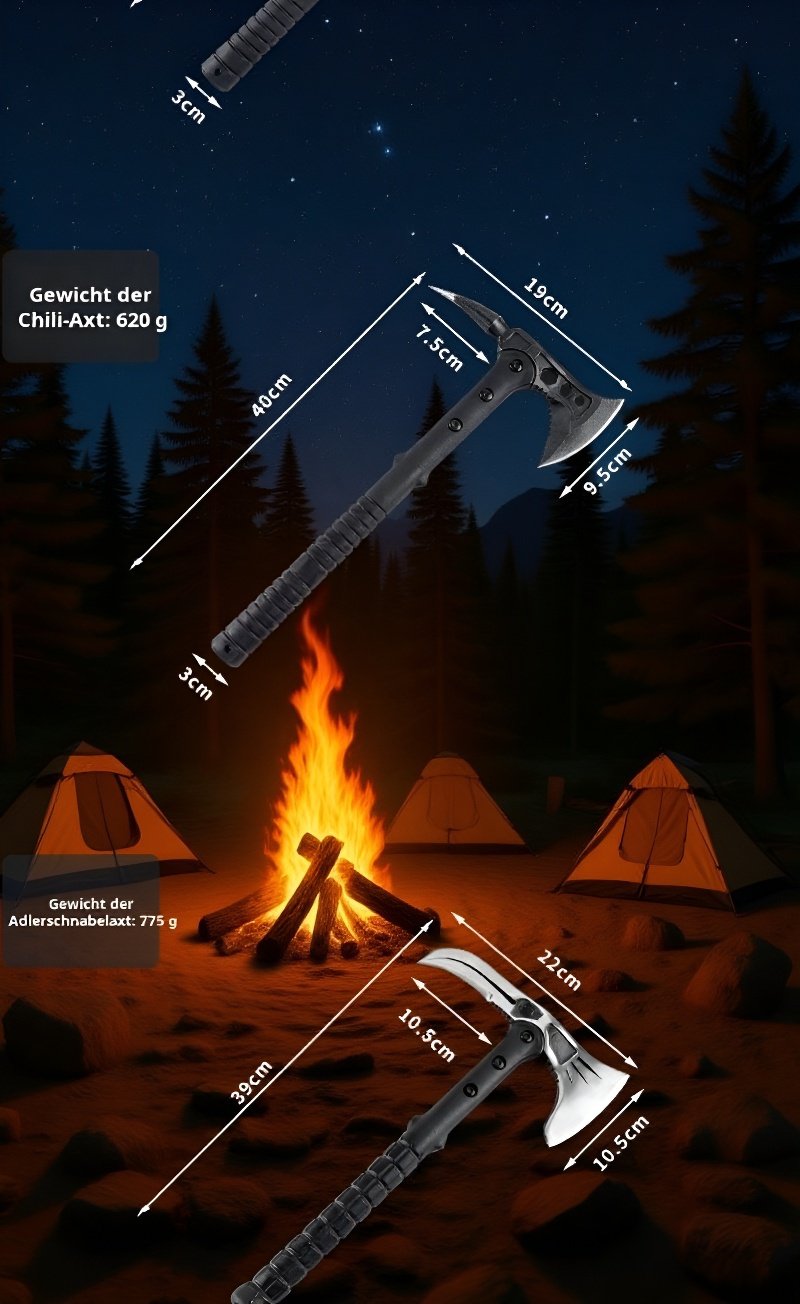 Detailansicht der multifunktionalen Axt