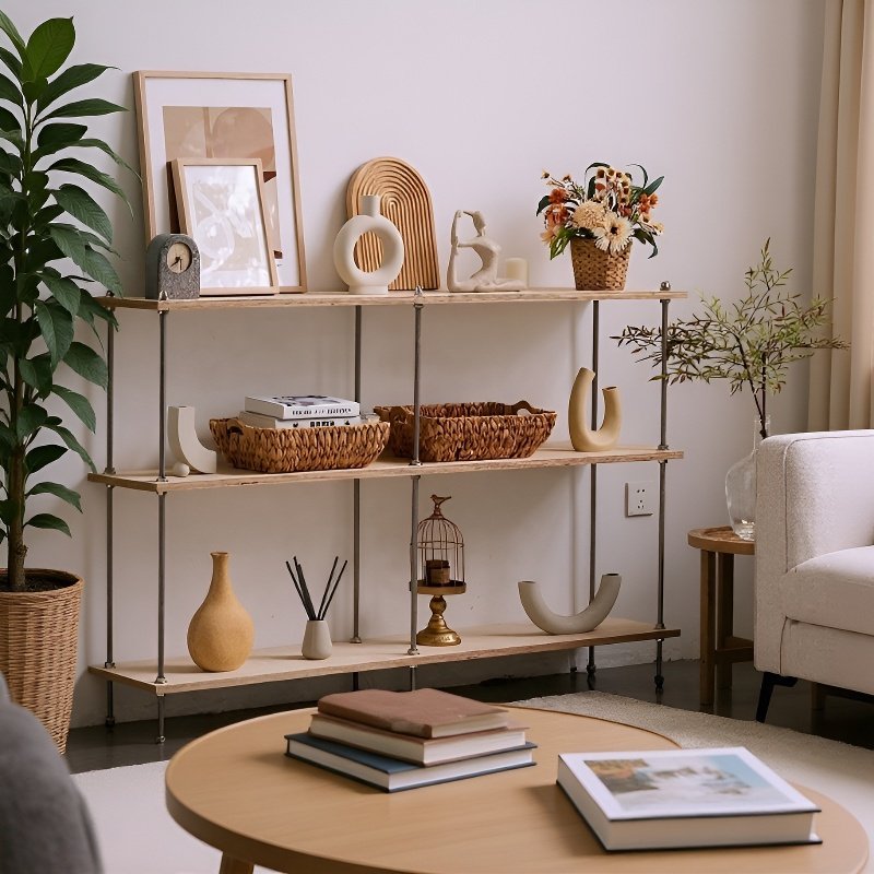 Wicker Storage Organizer Basket Made of Water Hyacinth and Straw