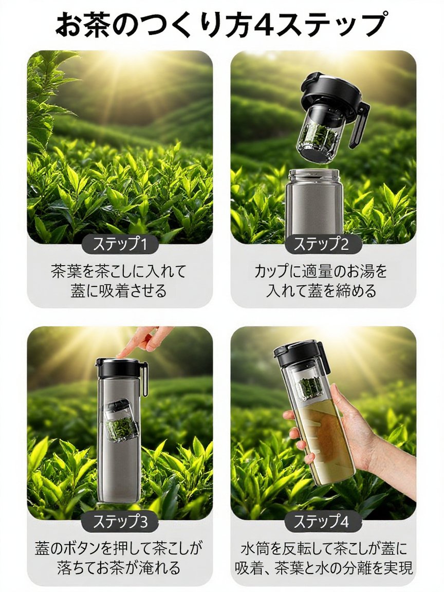 マグネット式携帯スポーツティーカップ