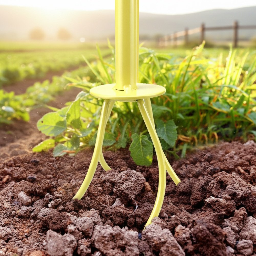 Close-up of Garden Claw Tool in Use