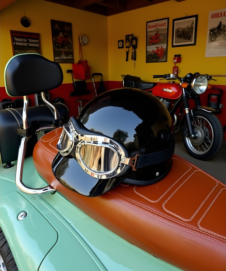 Casco de moto con diseño ergonómico y seguro