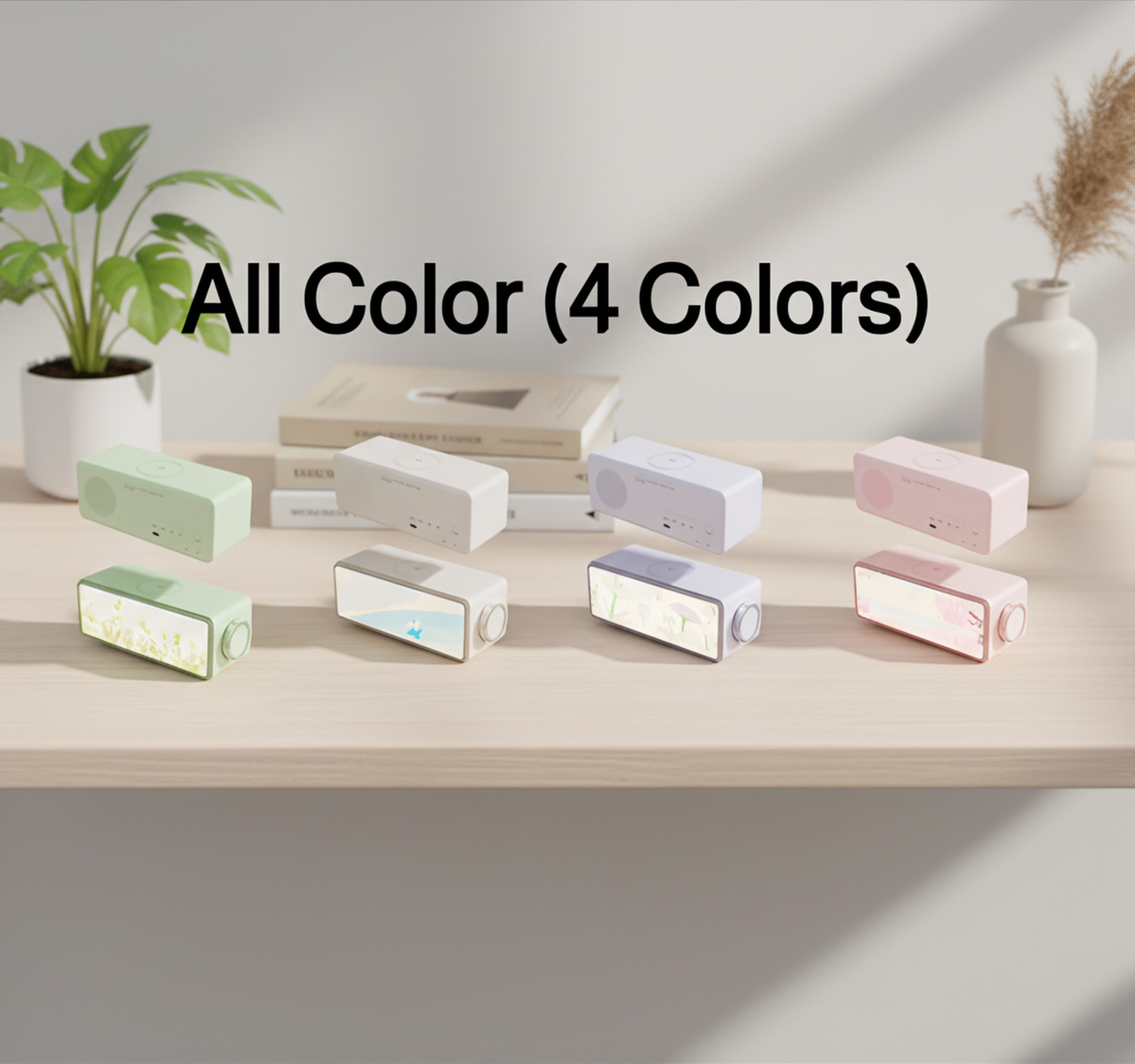 Elegant painting night light Bluetooth speaker for gifts