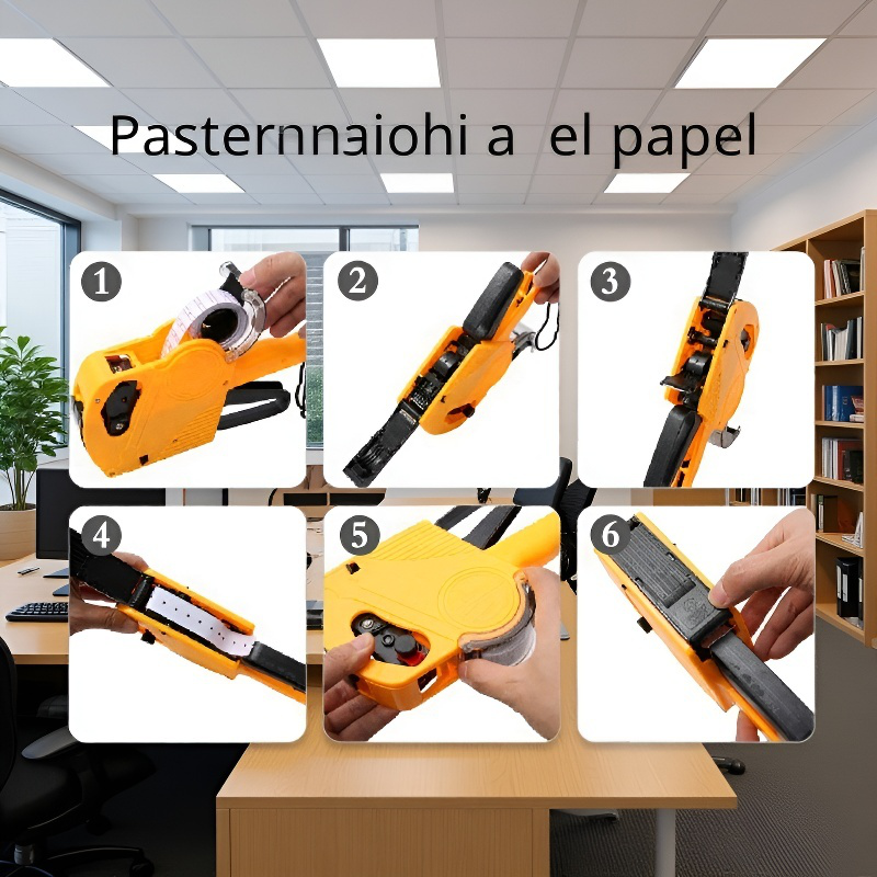 Etiquetadora de precios de 8 dígitos con tapa, máquina de codificación