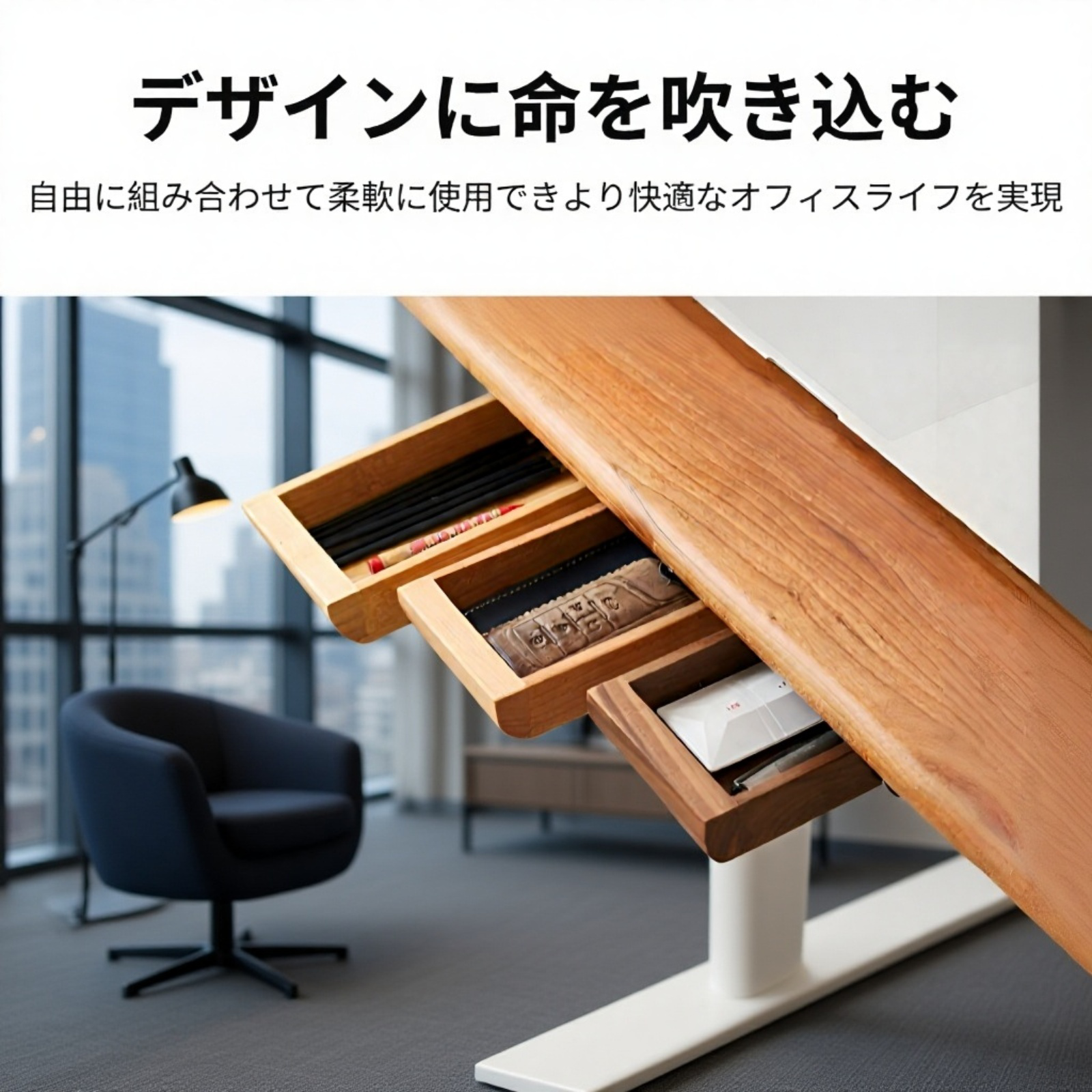 木製クリエイティブ引き出し式小物収納ボックス 隠し収納神器