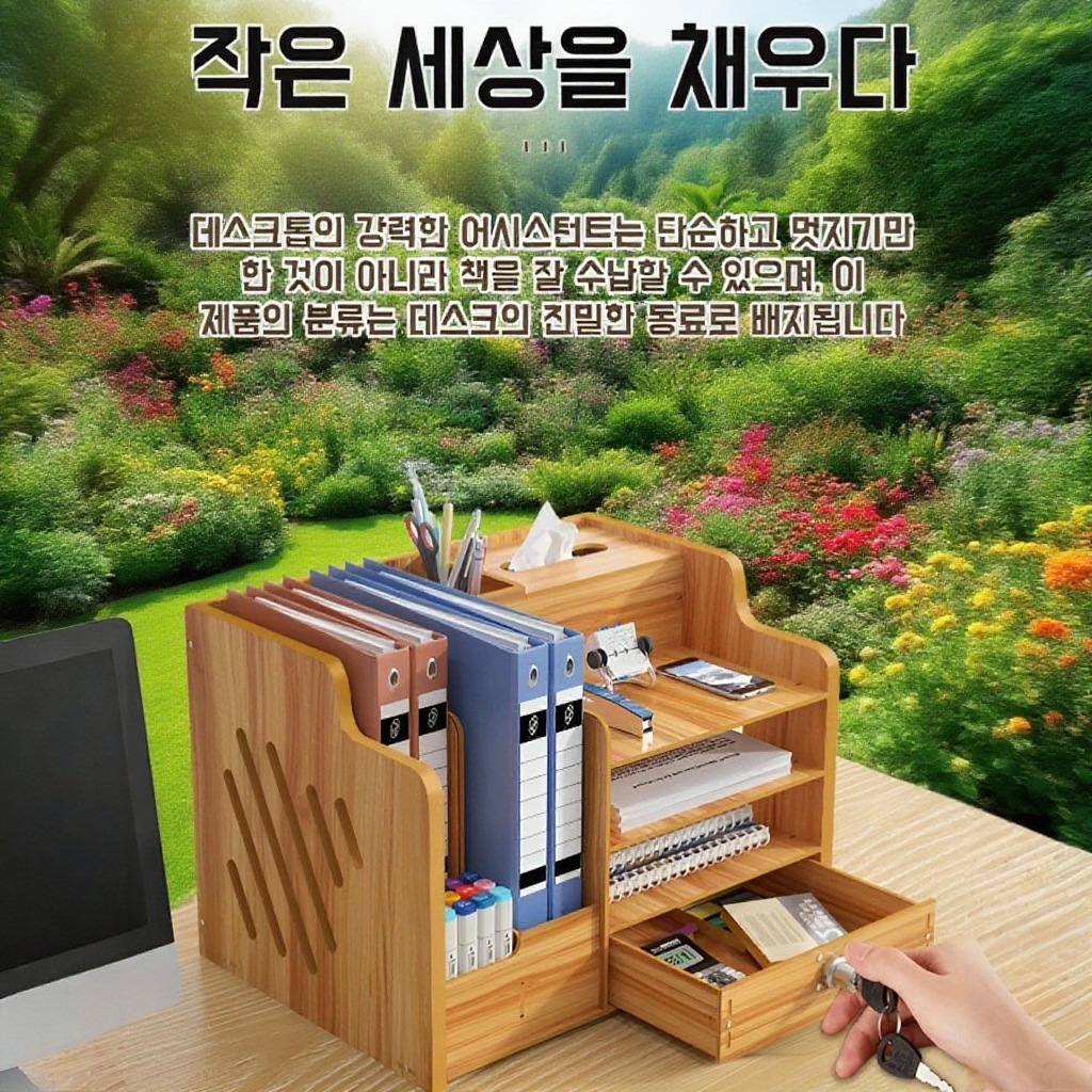 다층 사무실 데스크탑 수납함