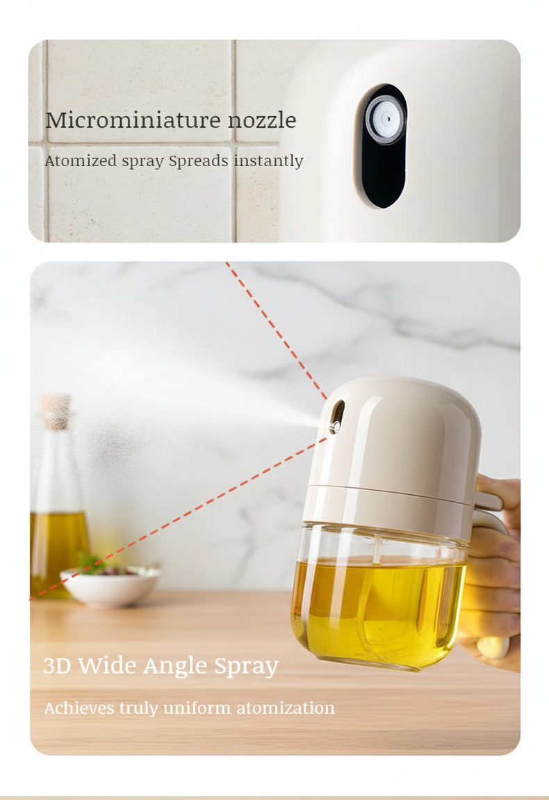 Ergonomic oil sprayer for home chefs