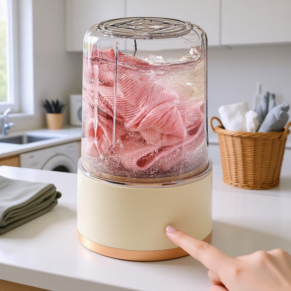 Lavadora portátil para ropa interior con función de carga