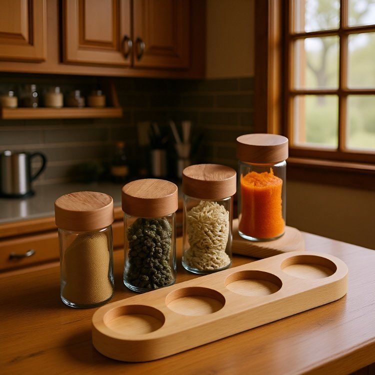 Round Glass Kitchen Storage Jar