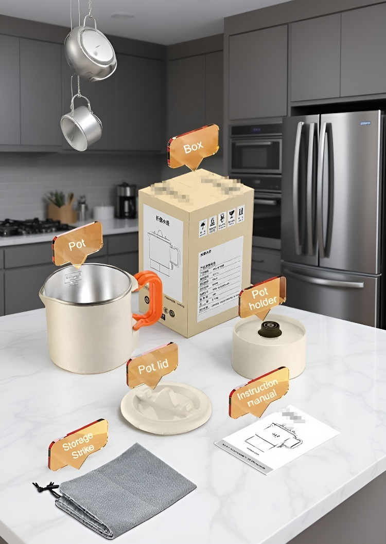 Collapsible electric kettle with travel-friendly design