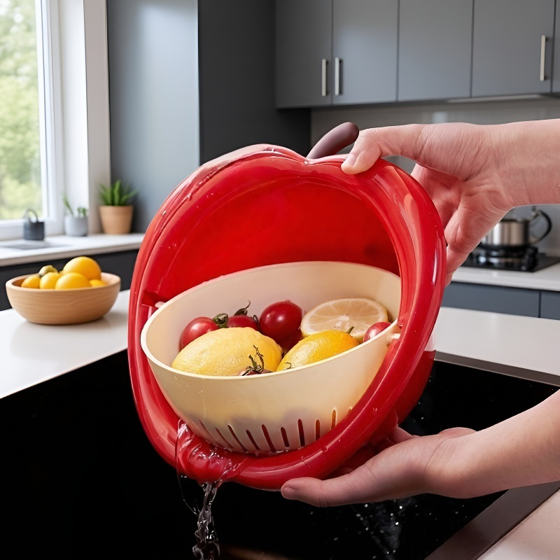 Cesta de drenaje con forma de fruta linda