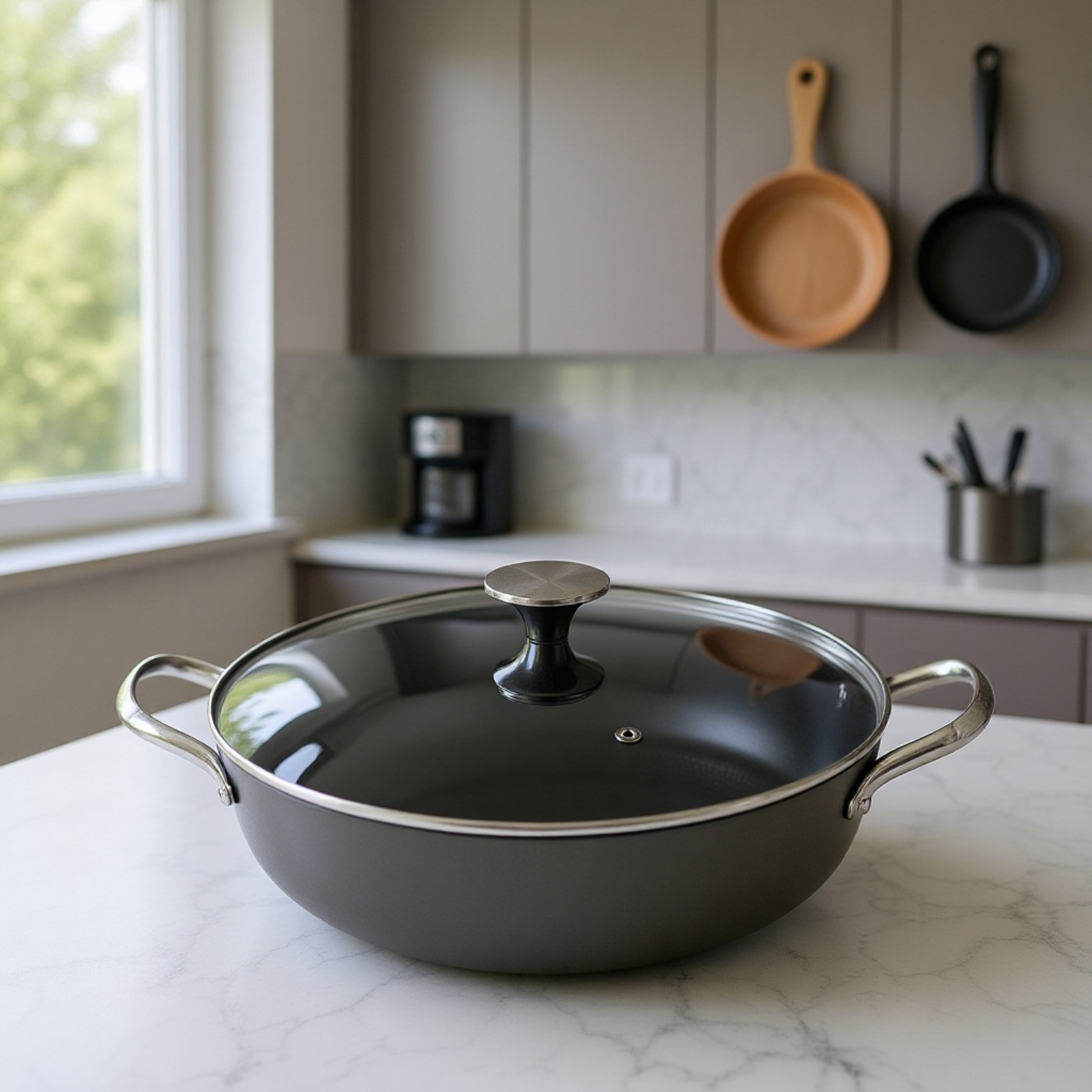 シーフードシチュー鍋、鋳物ホーロー鍋、浅型シチュー鉄鍋、昔ながらの鉄鍋、家庭用テフロン加工シチュー鍋、スープ鍋、両耳鉄鍋