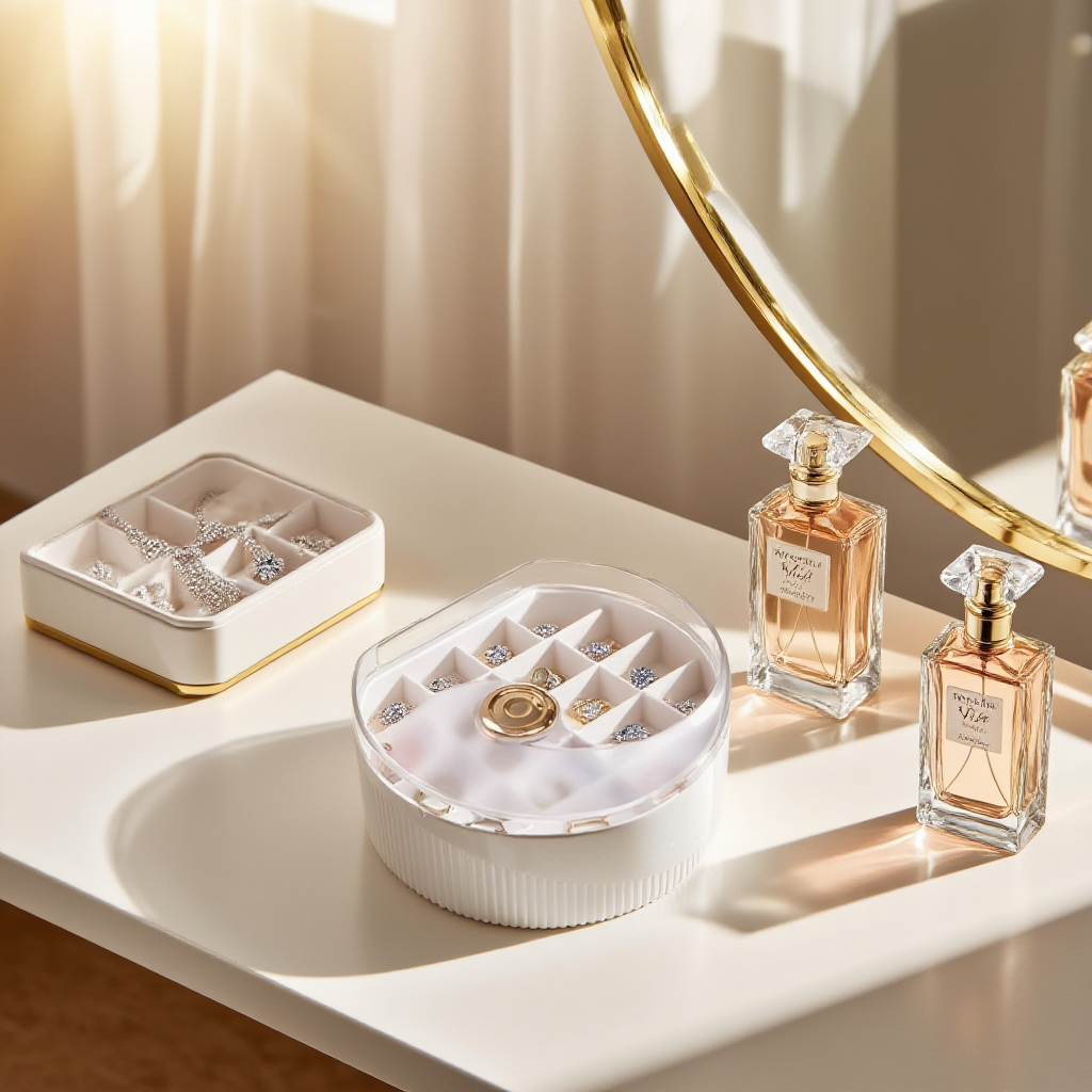 携帯用二層式アクセサリー収納ボックス