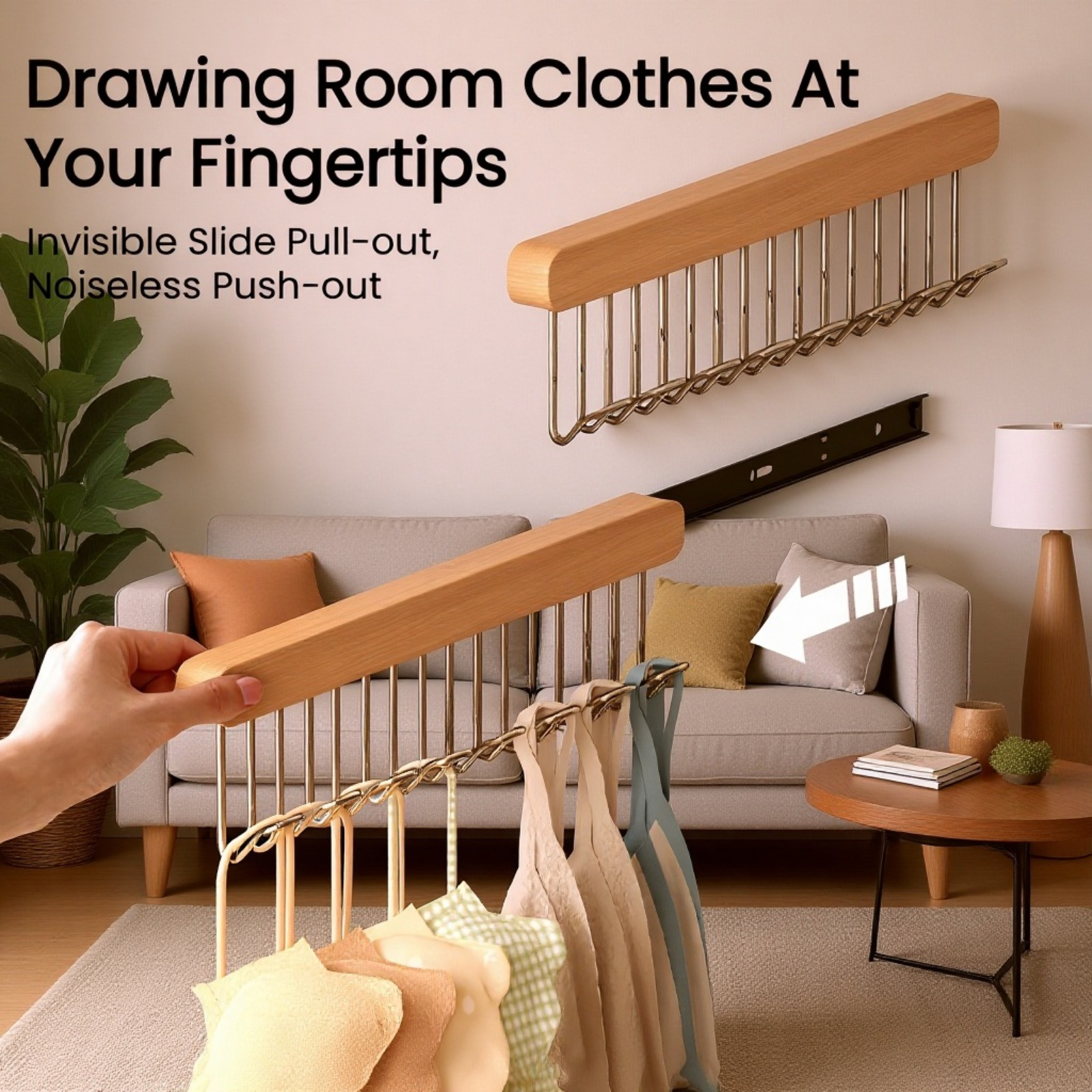 Adjustable Pull-out Tank Top & Underwear Hanger