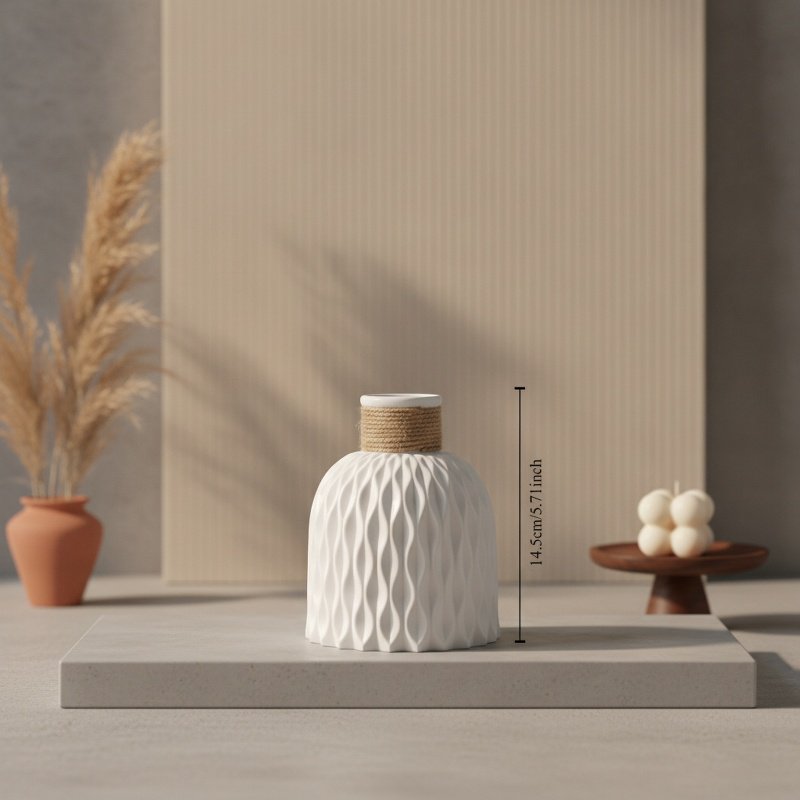 Pineapple-patterned plastic vase, simple, durable, suitable for home use, decorative vase, water rip
