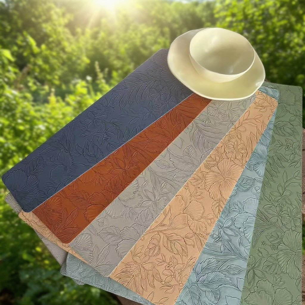 易清潔皮革餐墊擦拭示範