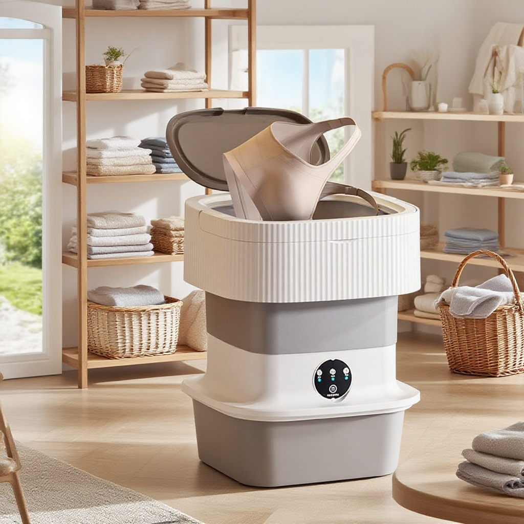 Velkokapacitní vylepšená modrá domácí pračka vše v jednom