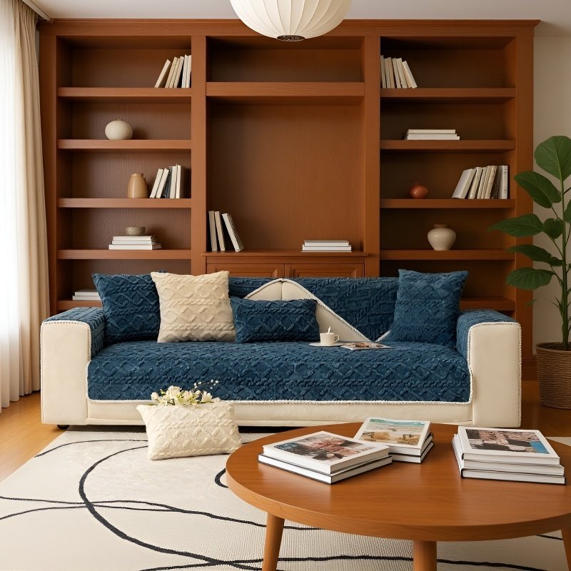 소파 쿠션 미끄럼 방지 퓨어 컬러 울트라 소프트 쿠션 자카르 면 방석 컴포트 초유 소파 패드