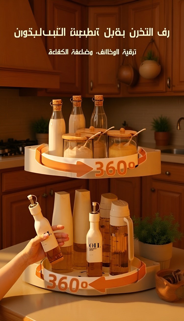 تفاصيل رف التخزين الجداري القابل للدوران