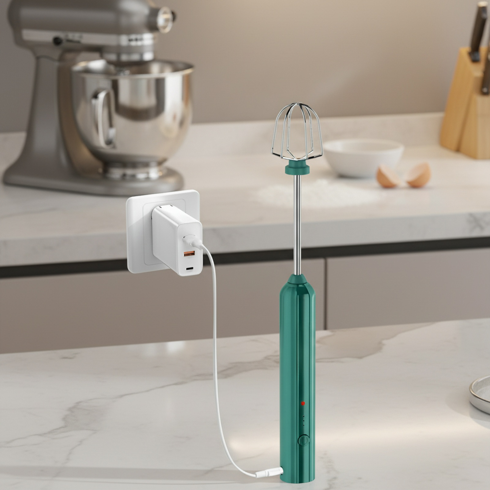 Household Wireless Charging Handheld Egg Beater for Baking